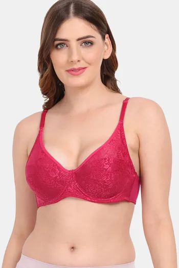Buy Intimacy Double Layered Non Wired Full Coverage Lace Bra