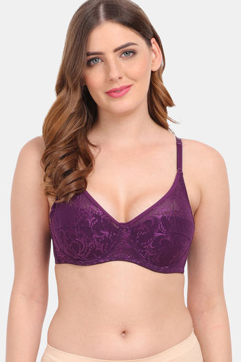 Buy Amour Secret Double Layered Regular Wired High Coverage Sag Lift Bra - Purple