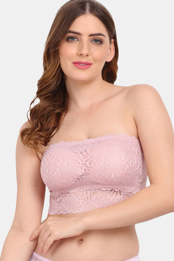 Buy Amour Secret Padded Non-Wired High Coverage Tube Bra - Pink