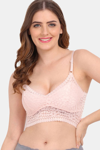 Buy Amour Secret Padded Non-Wired High Coverage Bralette - Peach