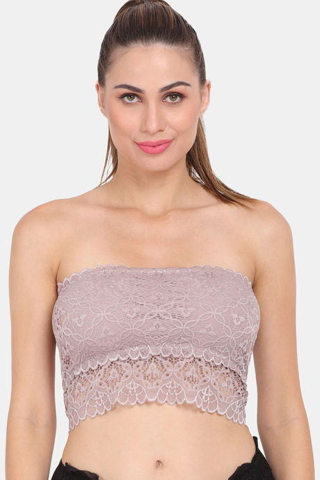 Amour Secret Padded Non-Wired High Coverage Tube Bra - Mauve