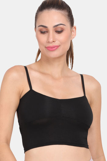 Buy Amour Secret Padded Non-Wired High Coverage Cami Bra - Black