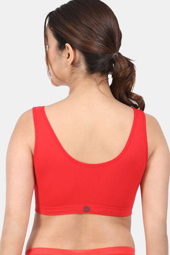 Buy Amour Secret Single Layered Non-Wired 3/4Th Coverage Cami Bra - Red at  Rs.317 online