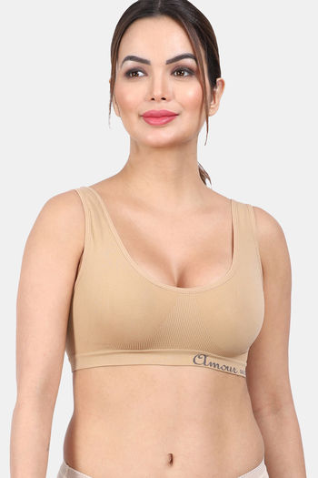 Buy Adira, Soft Cotton Sleep Bra, Slip On Bras To Wear At Home, Comfortable Bra, Work From Home Bra Without Hooks, Non Padded & Non Wired  Support