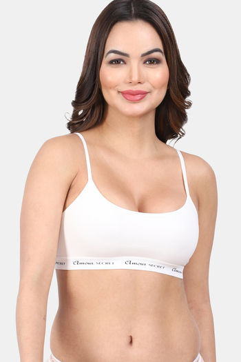Buy Amour Secret Double Layered Non-Wired 3/4Th Coverage Cami Bra - White