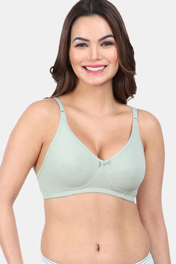 Buy Amour Secret Single Layered Non-Wired 3/4Th Coverage Sag Lift Bra - Green