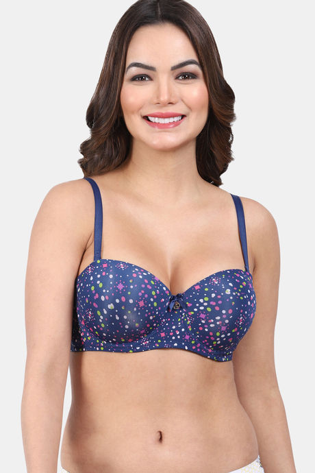 Buy Amour Secret Padded Wired Demi Coverage T-Shirt Bra - Dark Blue at  Rs.646 online