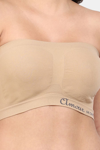 Buy Amour Secret Single Layered Non Wired 3/4th Coverage Tube Bra