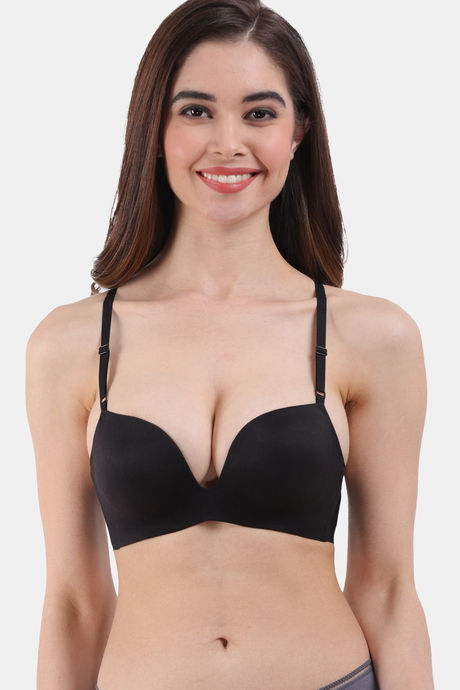 Buy Amour Secret Padded Non-Wired Medium Coverage Push-Up Bra - Black at  Rs.980 online