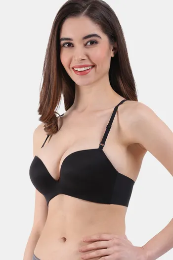 Buy Amour Secret Padded Wired Demi Coverage Push Up Bra - Blue at Rs.660  online