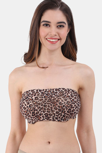 Buy Amour Secret Padded Non-Wired 3/4Th Coverage Tube Bra - Brown