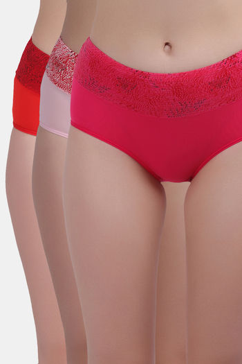 Buy Amour Secret Medium Rise Full Coverage Hipster Panty (Pack of 3) -  Assorted at Rs.839 online