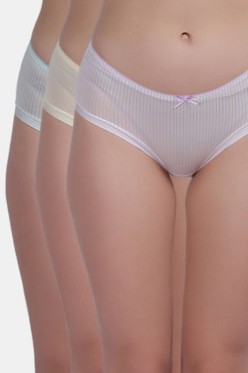 Buy Amour Secret Mid Rise 3/4th Coverage Hipster Panty (Pack of 3) - Assorted