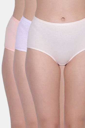 Buy Amour Secret Mid Rise Full Coverage Hipster Panty (Pack of 3) - Assorted