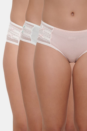 Buy Amour Secret Low Rise Three Fourth Coverage Hipster Panty (Pack of 3) - Assorted