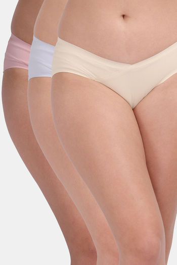 Buy Amour Secret Medium Rise Three Fourth Coverage Hipster Panty (Pack of 3) - Multicolor