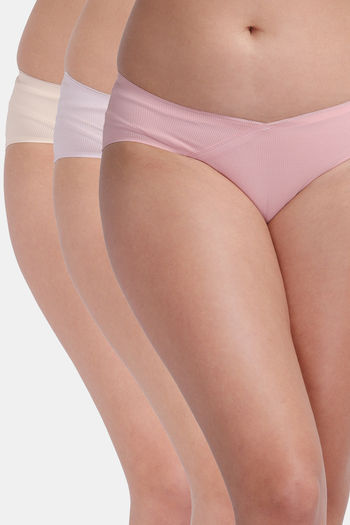 Buy Amour Secret Medium Rise Three Fourth Coverage Hipster Panty (Pack of 3) - Multicolor