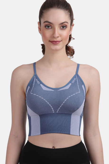 Buy Amour Secret Medium Impact Padded Super Soft Sports Bra - Blue at  Rs.1299 online