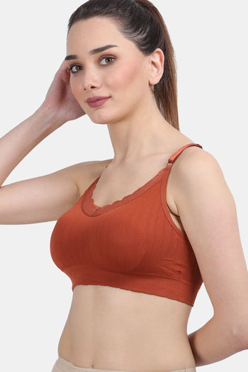 Buy Amour Secret Easy Movement Sports Bra With Removable Padding - Rust at  Rs.630 online