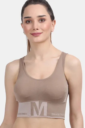 Buy Amour Secret Easy Movement Sports Bra - Nude at Rs.805 online