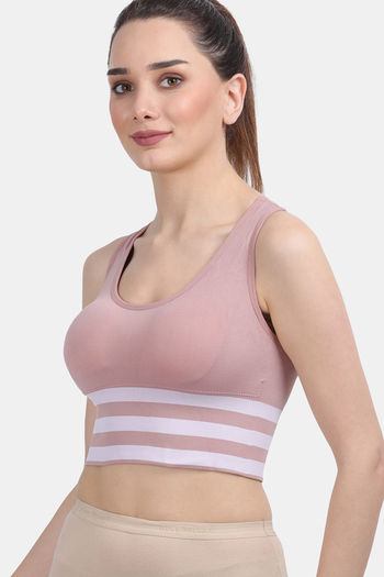 Buy Zelocity High Impact Quick Dry Sports Bra - Tea Rose at Rs