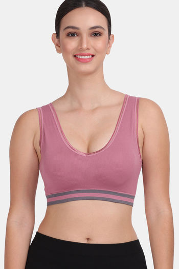 Buy Amour Secret Removable Padded Sports Bra -Pink at Rs.750 online