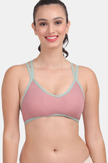 Buy Amour Secret Removable Padded 3/4Th Coverage Sports Bra -Red Bean