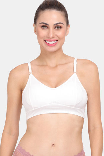 white cotton sports bra