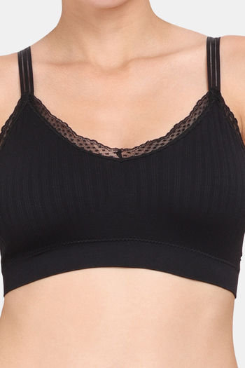 Amour Secret Slip On Sports Bra - Black