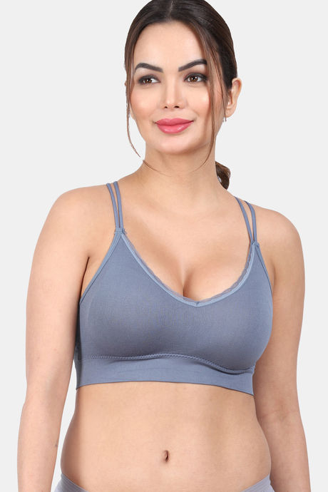 Buy Amour Secret Easy Movement Sports Bra With Removable Padding - Blue at  Rs.630 online