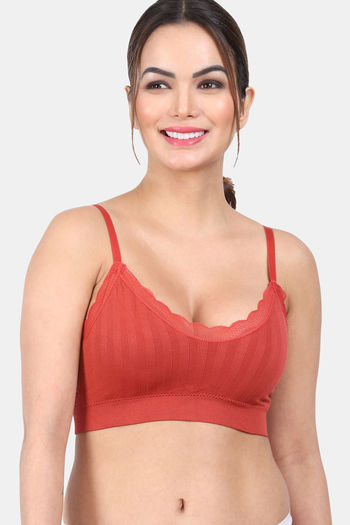 Buy Amour Secret Easy Movement Sports Bra With Removable Padding - Rust