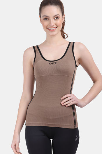 Womens Camisoles Tops With Built In Padded Bra Basic Breathable