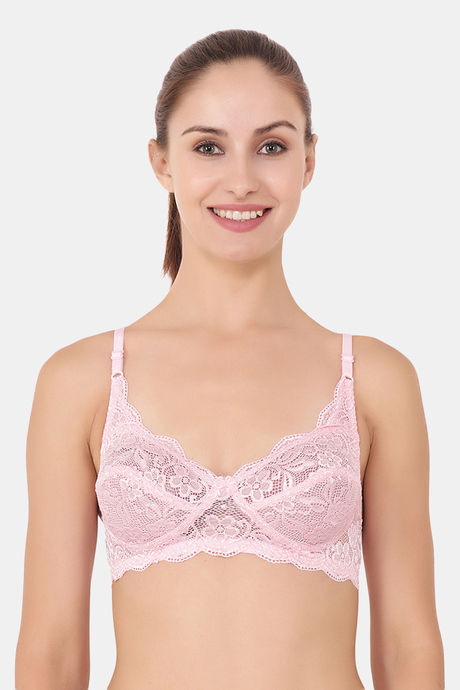 Buy Floret Natural Lift Wirefree Lace Bra - Black at Rs.379 online
