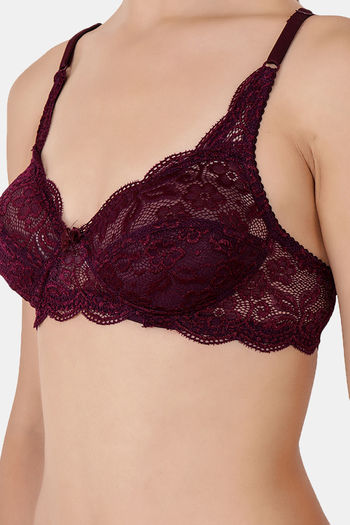 Buy Floret Natural Lift Wirefree Lace Bra - Black at Rs.379 online