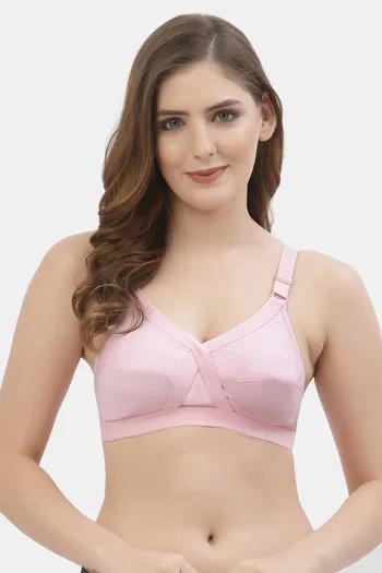 Buy Floret Double Layered Wirefree Super Support Bra - Pink