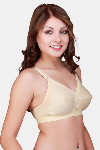 Buy Floret Double Layered Wirefree Super Support Bra - Skin