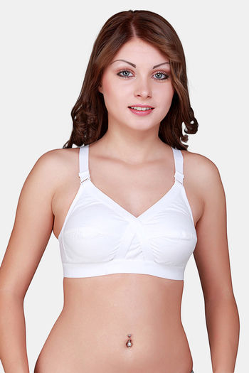 Buy Floret Double Layered Wirefree Super Support Bra - White