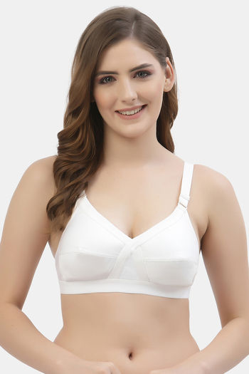 Buy Floret Double Layered Wirefree Super Support Bra - White