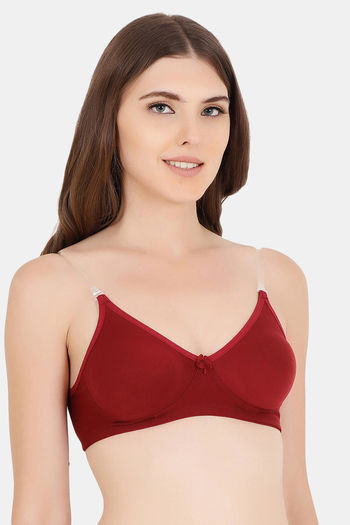 Buy Zivame Beautiful Basics Double Layered Non Wired Full Coverage Backless  Bra - Royal Purple at Rs.280 online