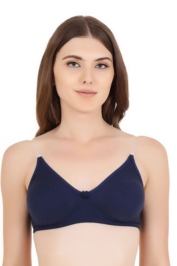 Buy Floret Double Layered Wirefree Natural Lift T-Shirt Bra - Night Blue
