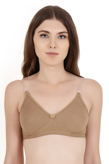 Buy Floret Double Layered Wirefree Natural Lift T-Shirt Bra - Nude