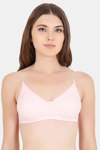 Buy Floret Double Layered Wirefree Natural Lift T-Shirt Bra - Pink