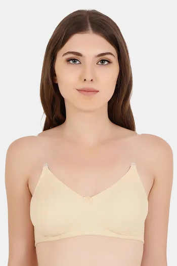 Buy Floret Double Layered Wirefree Natural Lift T-Shirt Bra - Skin at  Rs.349 online