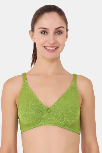 Buy Floret Wirefree Natural Lift 3/4th Coverage Lace Bra - Olive