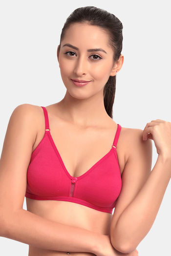 Buy Floret Double Layered Wirefree Natural Lift T-Shirt Bra - Magenta