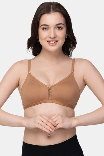 Buy Floret Double Layered Wirefree Natural Lift T-Shirt Bra - Nude