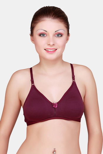 Buy Floret Non Padded & Wire Free Full Coverage Bra (Pack of 2) online