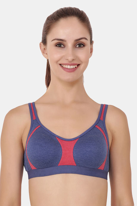 Buy Floret Double Layered Wirefree T-Shirt Bra - Blue at Rs.429