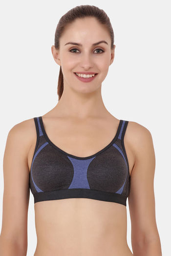 Buy Floret Double Layered Wirefree T-Shirt Bra - Grey at Rs.429 online