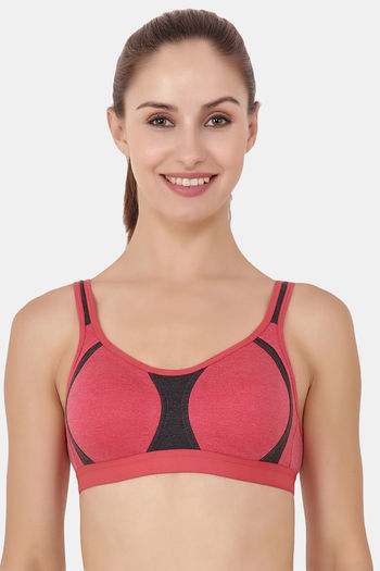 Buy Floret Double Layered Wirefree T-Shirt Bra - Red at Rs.429